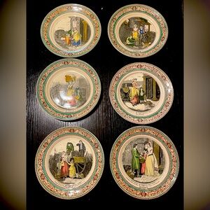 Vintage Adams Cries of London China Dinner Plates - Set of 6